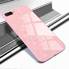 Silicone Frame Mirror Case Cover for Oppo R15X Rose Gold