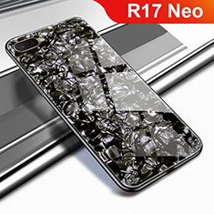 Silicone Frame Mirror Case Cover for Oppo R17 Neo Black
