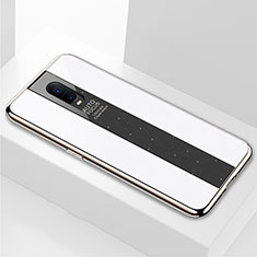 Silicone Frame Mirror Case Cover for Oppo R17 Pro White
