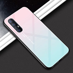 Silicone Frame Mirror Case Cover for Oppo Reno3 Pro Pink