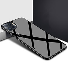 Silicone Frame Mirror Case Cover for Oppo Reno4 F Black