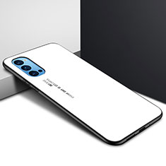 Silicone Frame Mirror Case Cover for Oppo Reno4 Pro 5G White