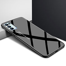 Silicone Frame Mirror Case Cover for Oppo Reno5 5G Black