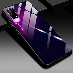 Silicone Frame Mirror Case Cover for Realme V5 5G Purple