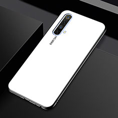 Silicone Frame Mirror Case Cover for Realme X50m 5G White