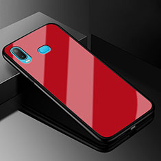 Silicone Frame Mirror Case Cover for Samsung Galaxy A6s Red