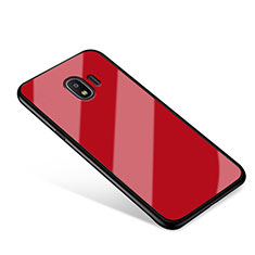 Silicone Frame Mirror Case Cover for Samsung Galaxy J2 Pro (2018) J250F Red