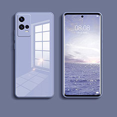 Silicone Frame Mirror Case Cover for Vivo iQOO 8 5G Lavender Gray