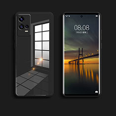 Silicone Frame Mirror Case Cover for Vivo iQOO 8 Pro 5G Black