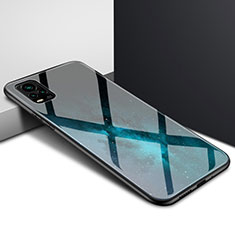 Silicone Frame Mirror Case Cover for Vivo V20 Pro 5G Blue