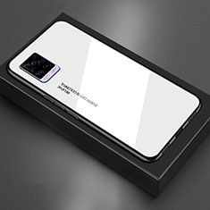 Silicone Frame Mirror Case Cover for Vivo V20 White