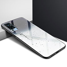 Silicone Frame Mirror Case Cover for Vivo X50 Pro 5G Gray