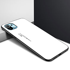 Silicone Frame Mirror Case Cover for Xiaomi Mi 11 5G White