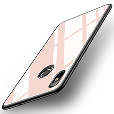Silicone Frame Mirror Case Cover for Xiaomi Mi 8 Rose Gold
