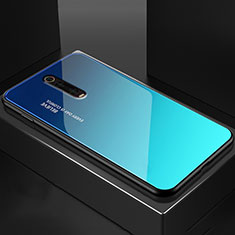 Silicone Frame Mirror Case Cover for Xiaomi Mi 9T Pro Blue