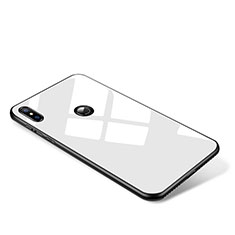 Silicone Frame Mirror Case Cover for Xiaomi Mi Mix 2S White