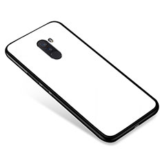 Silicone Frame Mirror Case Cover for Xiaomi Pocophone F1 White