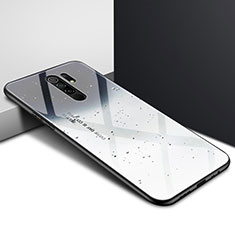 Silicone Frame Mirror Case Cover for Xiaomi Redmi 9 Prime India Gray