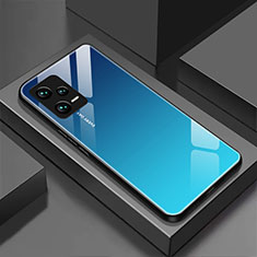 Silicone Frame Mirror Case Cover for Xiaomi Redmi Note 12 Pro 5G Blue