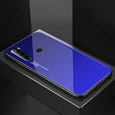 Silicone Frame Mirror Case Cover for Xiaomi Redmi Note 8T Blue