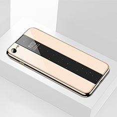 Silicone Frame Mirror Case Cover M01 for Apple iPhone 6 Plus Gold
