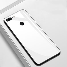 Silicone Frame Mirror Case Cover M01 for Huawei Honor 9 Lite White