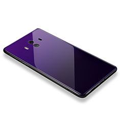Silicone Frame Mirror Case Cover M01 for Huawei Mate 10 Purple