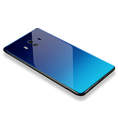 Silicone Frame Mirror Case Cover M01 for Huawei Mate 10 Sky Blue