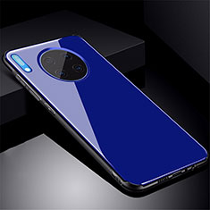 Silicone Frame Mirror Case Cover M01 for Huawei Mate 30 5G Blue