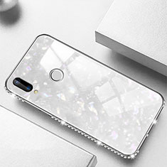 Silicone Frame Mirror Case Cover M01 for Huawei P20 Lite White