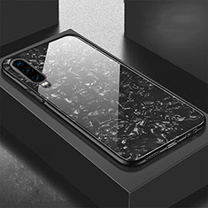 Silicone Frame Mirror Case Cover M01 for Huawei P30 Black