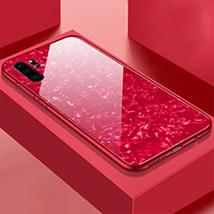 Silicone Frame Mirror Case Cover M01 for Huawei P30 Pro New Edition Red