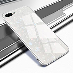 Silicone Frame Mirror Case Cover M01 for Oppo A12e White