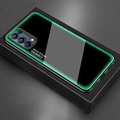 Silicone Frame Mirror Case Cover M01 for Oppo Find X3 Lite 5G Green