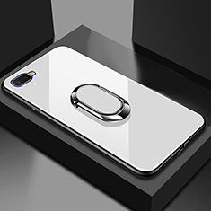 Silicone Frame Mirror Case Cover M01 for Oppo K1 White
