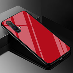 Silicone Frame Mirror Case Cover M01 for Realme X50m 5G Red