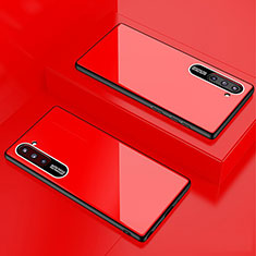 Silicone Frame Mirror Case Cover M01 for Samsung Galaxy Note 10 Red
