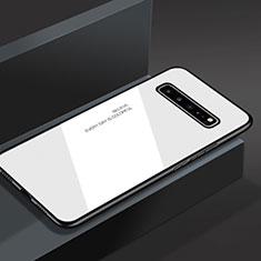 Silicone Frame Mirror Case Cover M01 for Samsung Galaxy S10 5G SM-G977B White