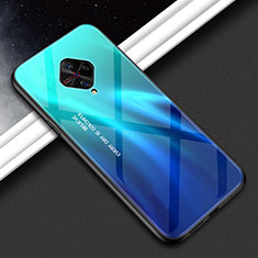 Silicone Frame Mirror Case Cover M01 for Vivo S1 Pro Cyan