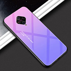 Silicone Frame Mirror Case Cover M01 for Vivo X50 Lite Purple
