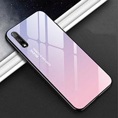 Silicone Frame Mirror Case Cover M02 for Huawei Honor 9X Purple