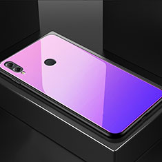 Silicone Frame Mirror Case Cover M02 for Huawei Honor V10 Lite Purple