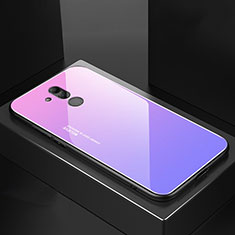 Silicone Frame Mirror Case Cover M02 for Huawei Mate 20 Lite Purple