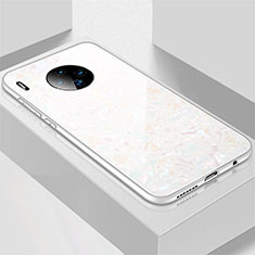 Silicone Frame Mirror Case Cover M02 for Huawei Mate 30 Pro White