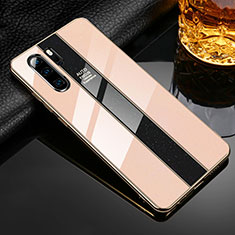 Silicone Frame Mirror Case Cover M02 for Huawei P30 Pro New Edition Gold