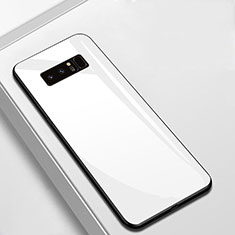 Silicone Frame Mirror Case Cover M02 for Samsung Galaxy Note 8 White