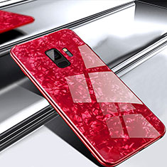 Silicone Frame Mirror Case Cover M02 for Samsung Galaxy S9 Red