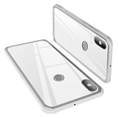 Silicone Frame Mirror Case Cover M02 for Xiaomi Mi 8 White