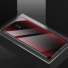 Silicone Frame Mirror Case Cover M02 for Xiaomi Redmi 8A Red