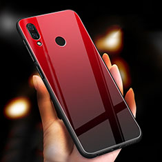 Silicone Frame Mirror Case Cover M03 for Huawei Honor 10 Lite Red